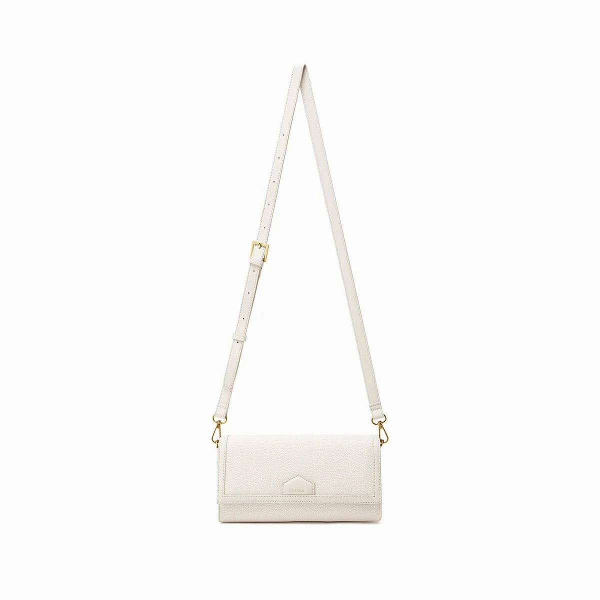 Krista Vegan Leather  Shoulder Bag | Coconut Cream Pebbled