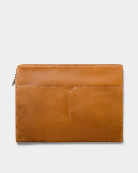 Kyoto Folio - Tan with Gold Zipper