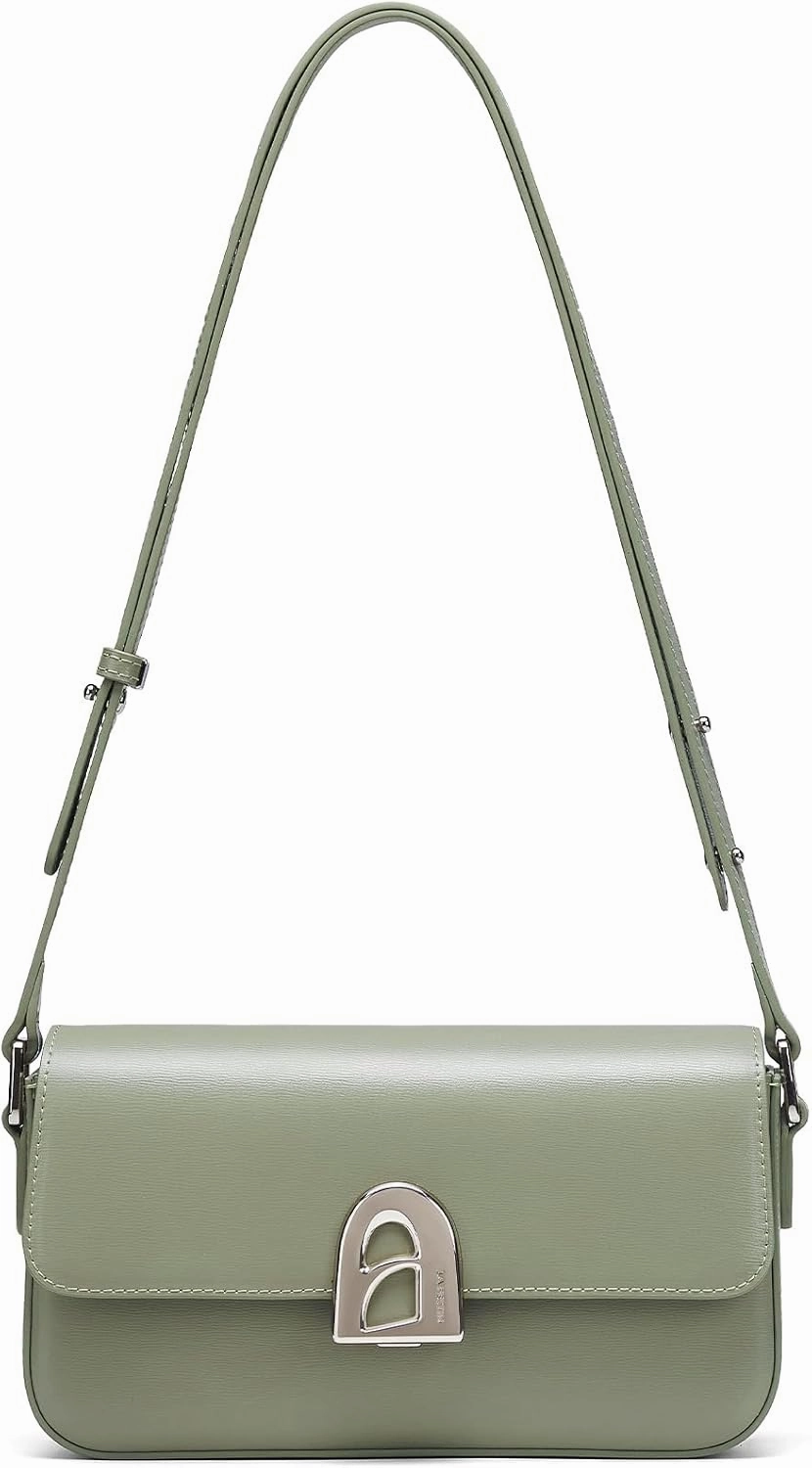 LA'FESTIN Small Purse Leather Handbags For Women: Black Shoulder Bags Crossbody Bag