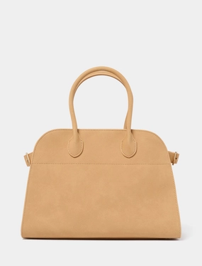 Lacey Faux Suede Bowler Bag