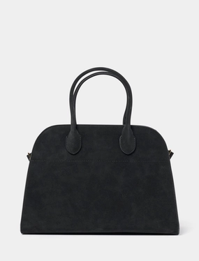 Lacey Faux Suede Bowler Bag