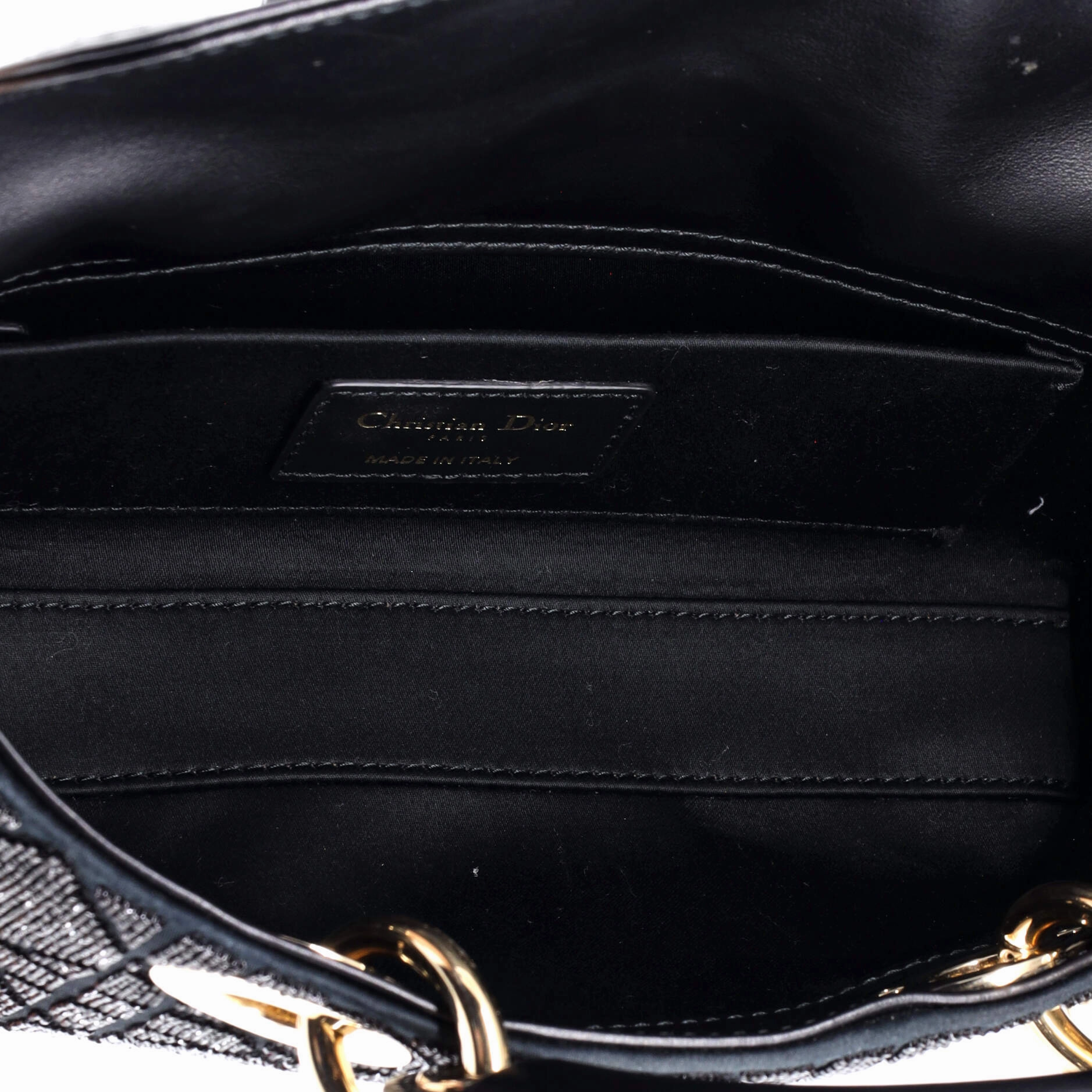 Lady D-Joy Bag Beaded Embroidered Satin Small