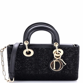 Lady D-Joy Bag Beaded Embroidered Satin Small
