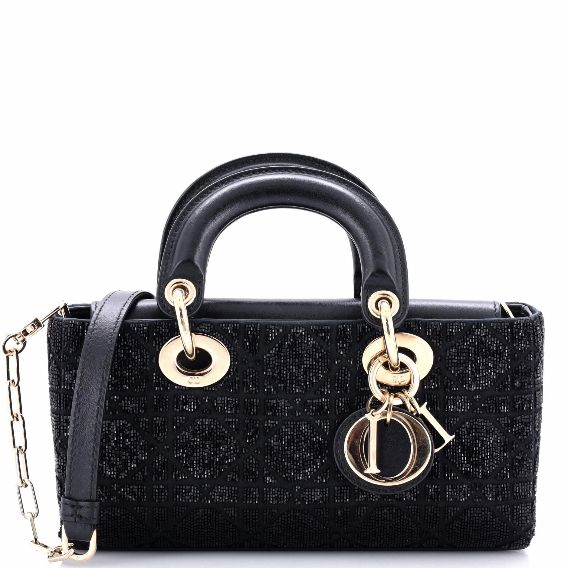 Lady D-Joy Bag Beaded Embroidered Satin Small