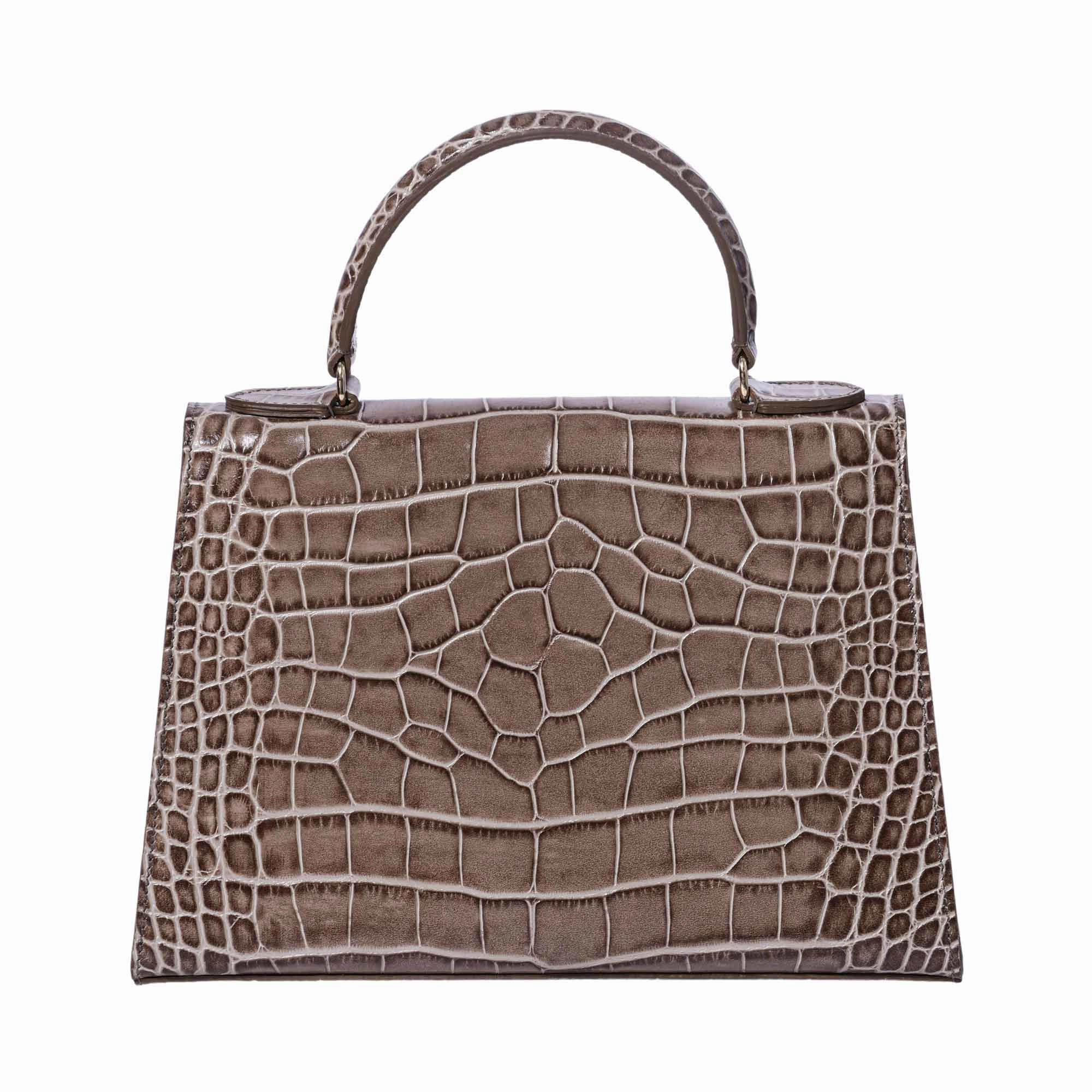 Lalage Fonteyn Large top handle handbag bag with optional crossbody strap strap