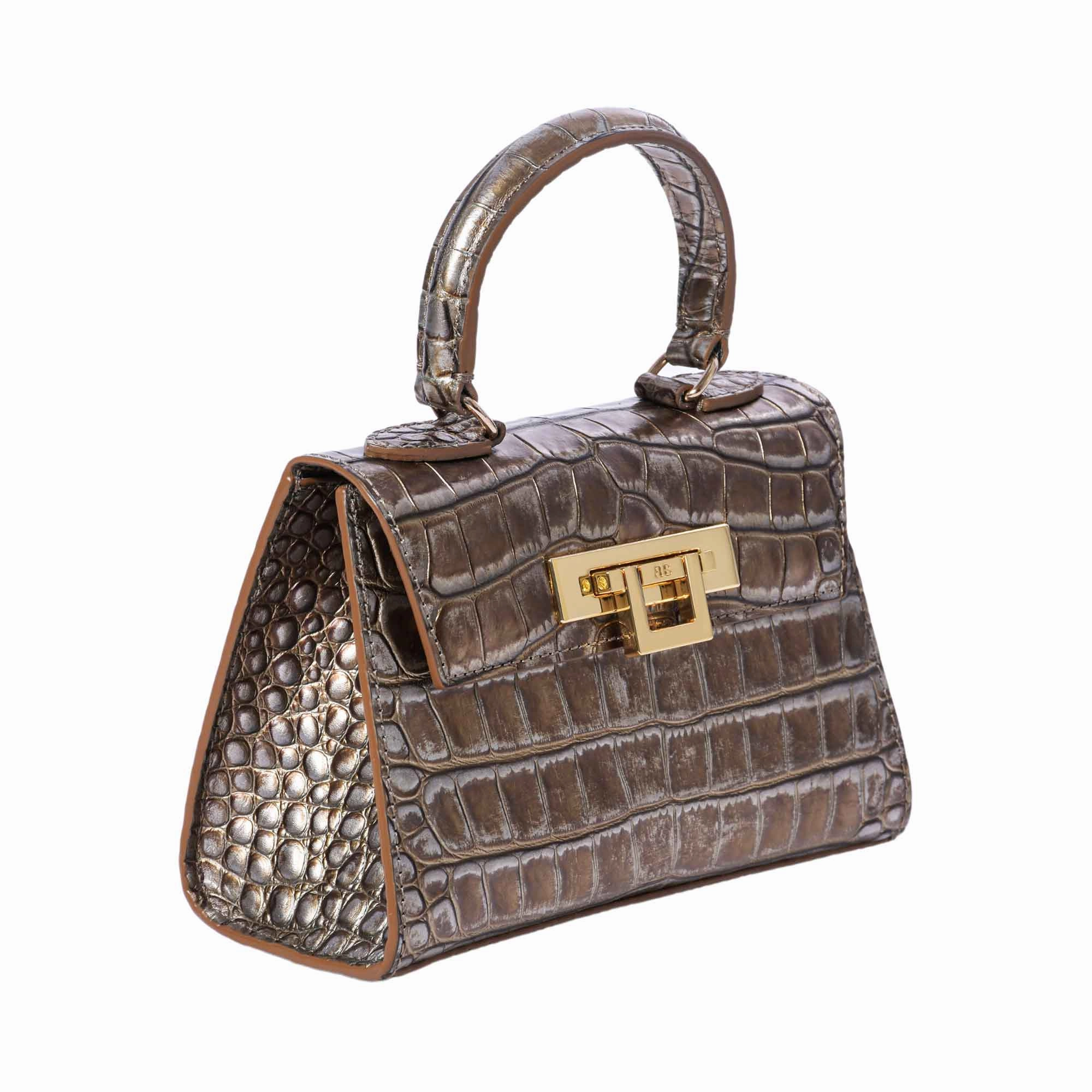Lalage Fonteyn Small top handle Handbag with optional crossbody strap