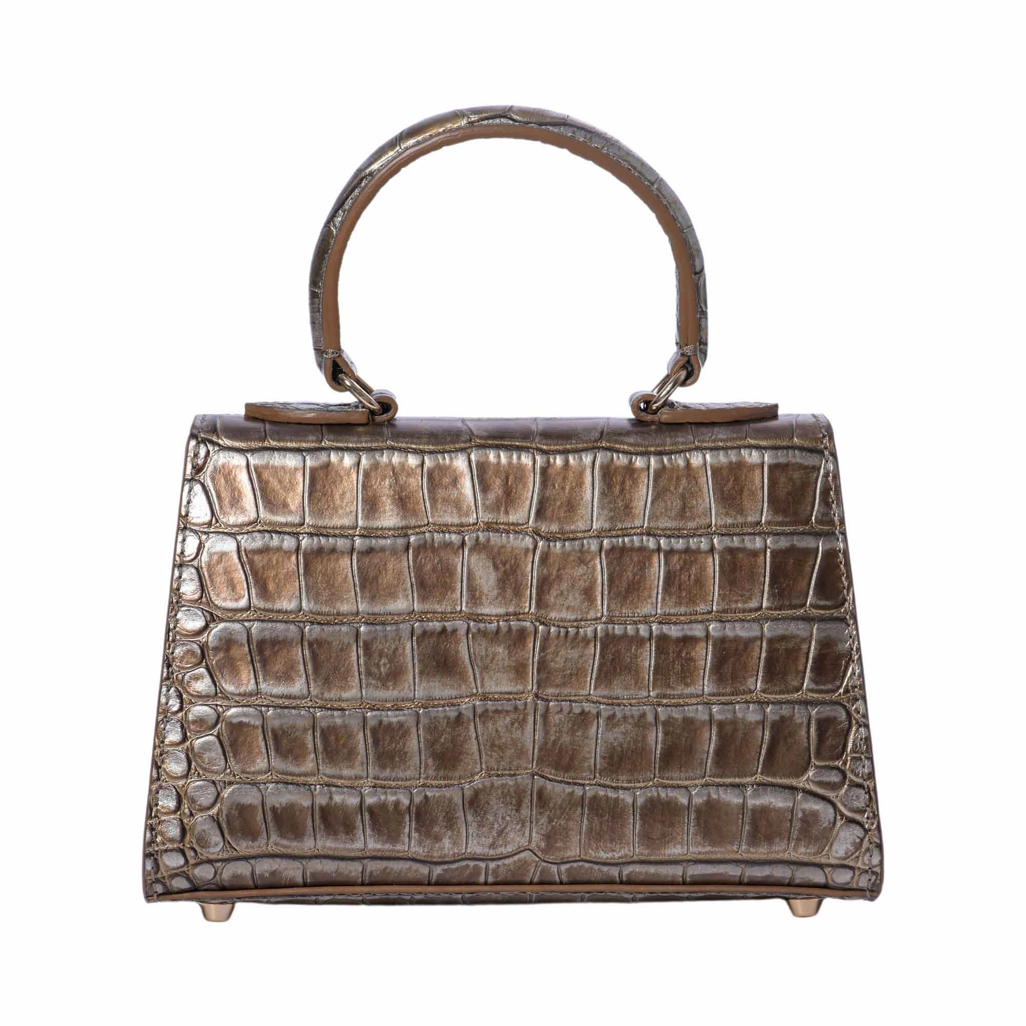 Lalage Fonteyn Small top handle Handbag with optional crossbody strap