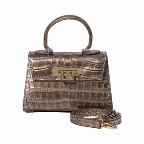 Lalage Fonteyn Small top handle Handbag with optional crossbody strap