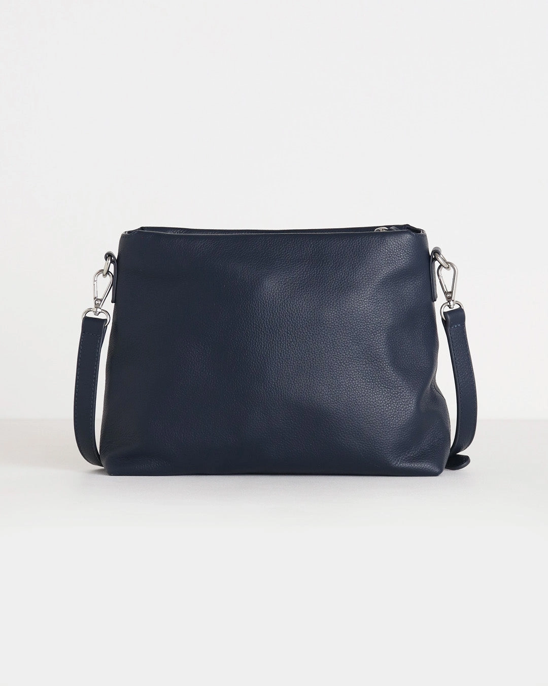 Lana Leather Shoulder Bag - Navy