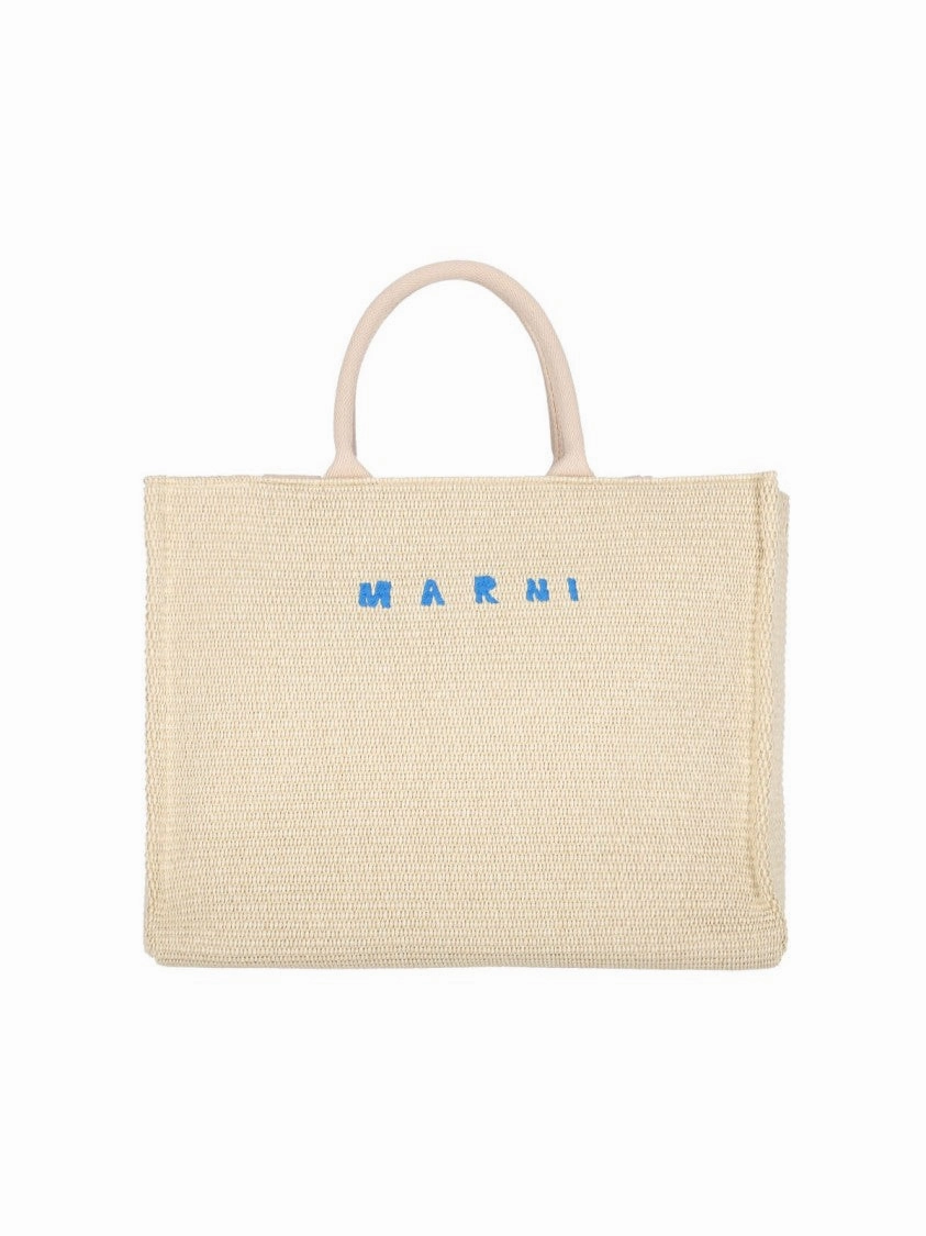 Large "East/West" Tote Bag - Cream