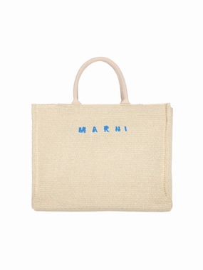 Large "East/West" Tote Bag - Cream