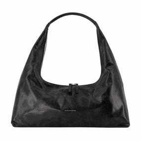 Large Shoulder Bag - Leather - Black