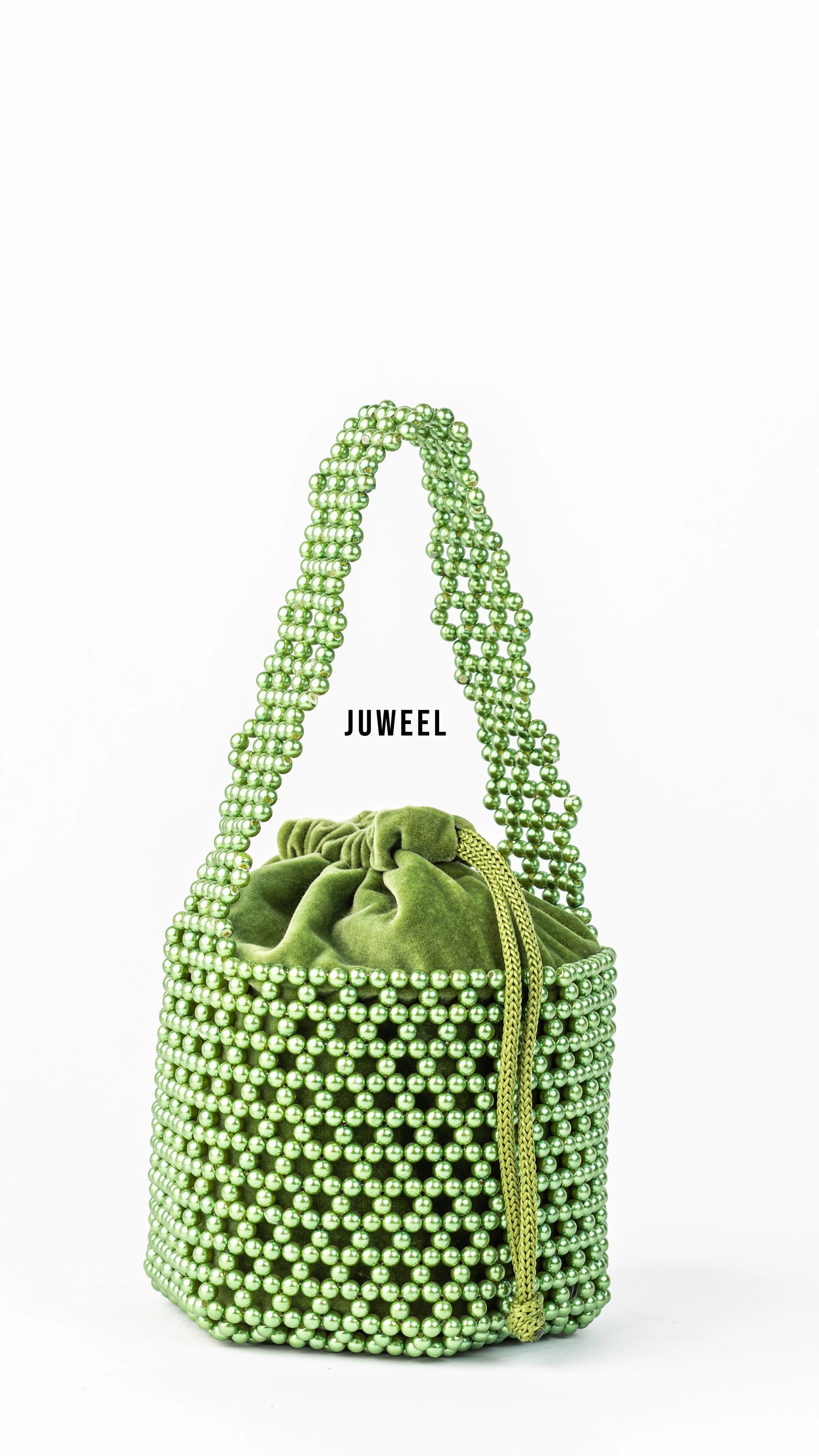 Lartaley Beaded Mini Bucket Bag - Yellow