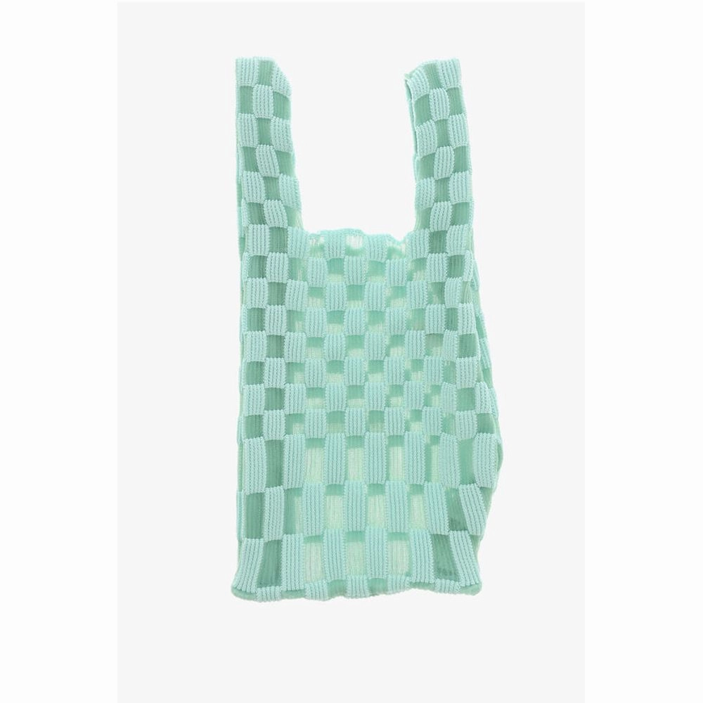 Last Frame Two-Tone Checked Tote Bag