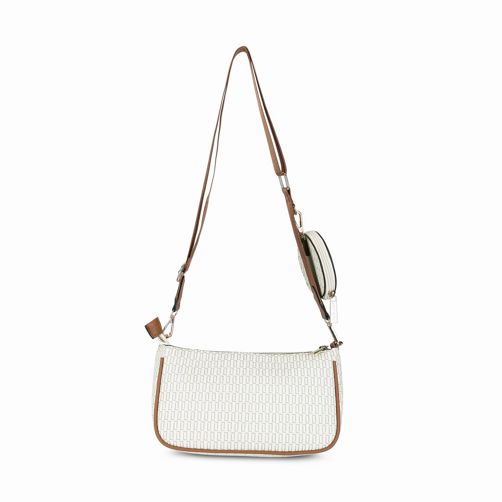 Lavie Luxe Monogram Chunk24 3Pc Off White Small Women's Sling