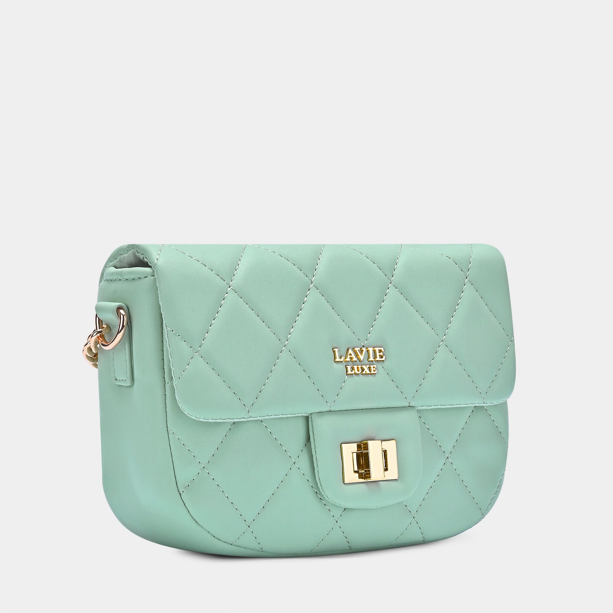 Lavie Luxe Off White Small Women's Chan Flap Sling Bag