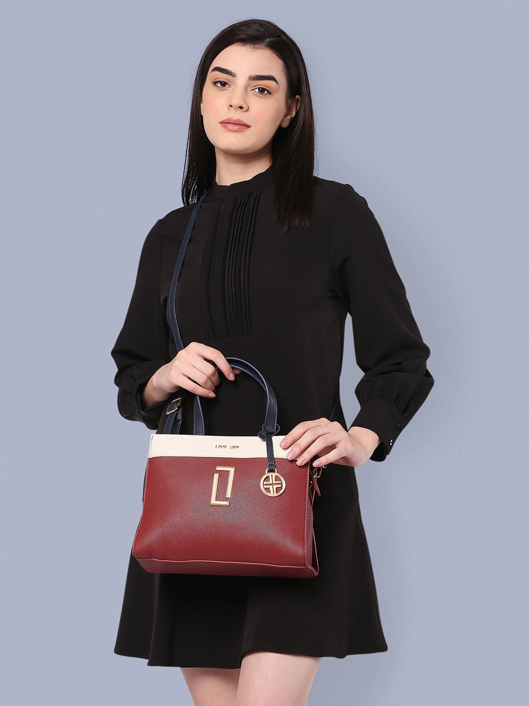 Lavie Luxe Red Medium Women's Gehry Satchel Bag