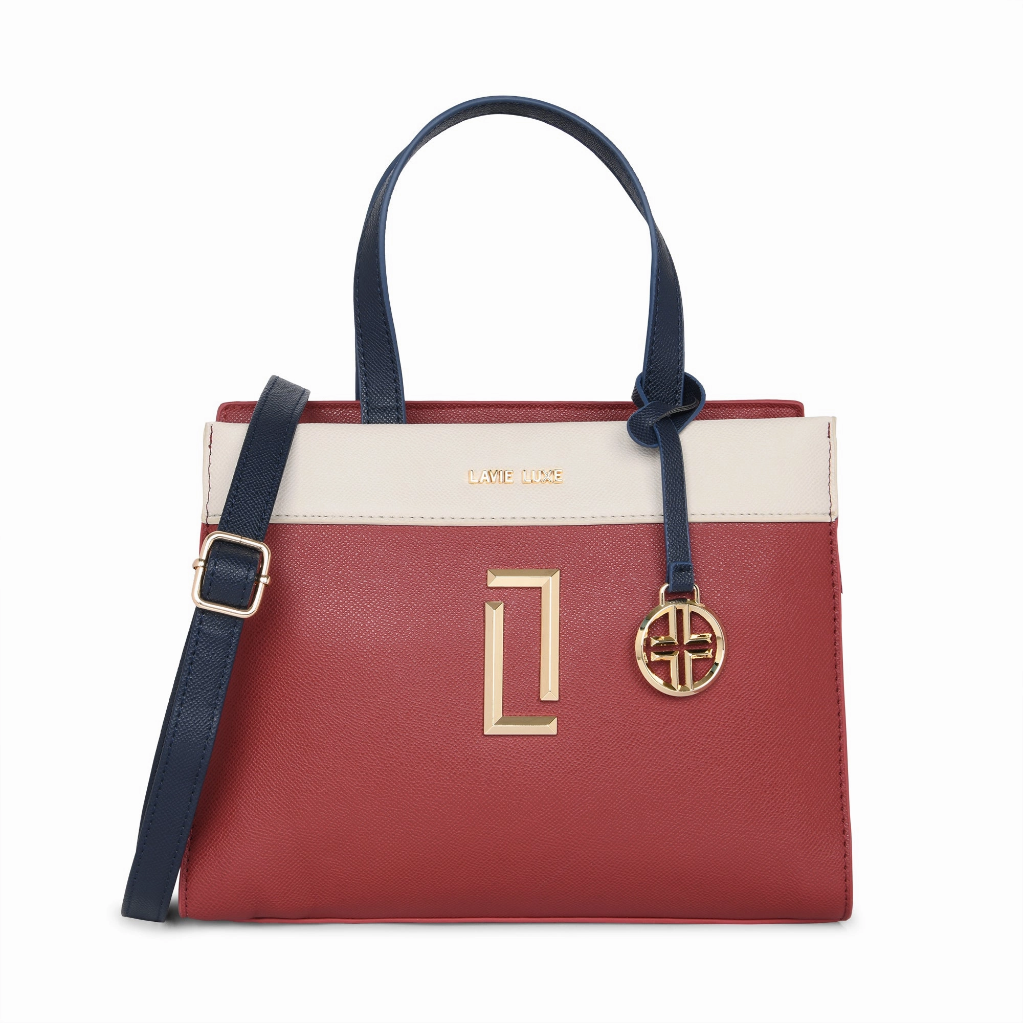 Lavie Luxe Red Medium Women's Gehry Satchel Bag