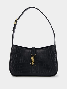 Le 5  7 Crocodile-Effect Shoulder Bag