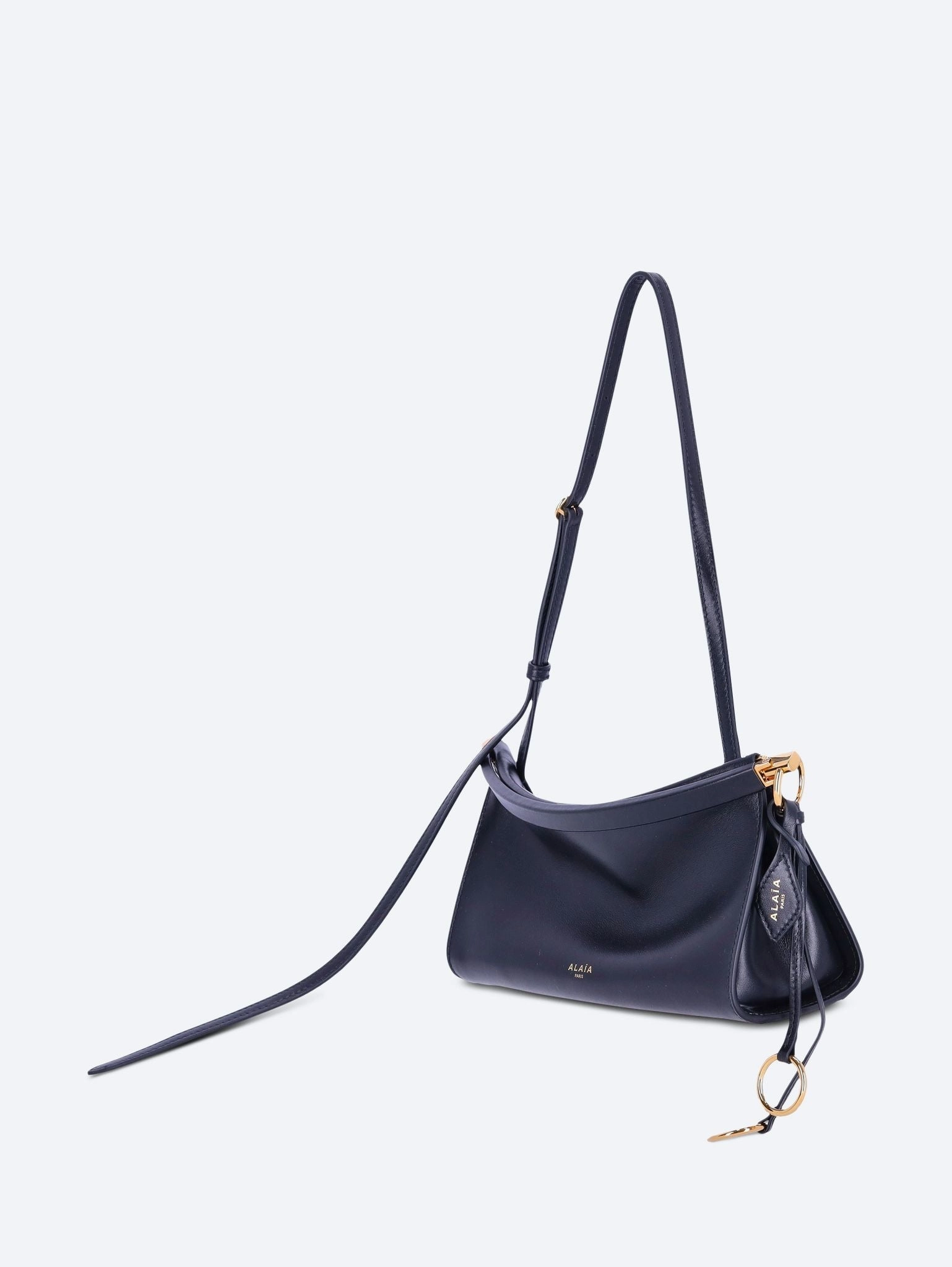Le click east west glossy calfskin bag