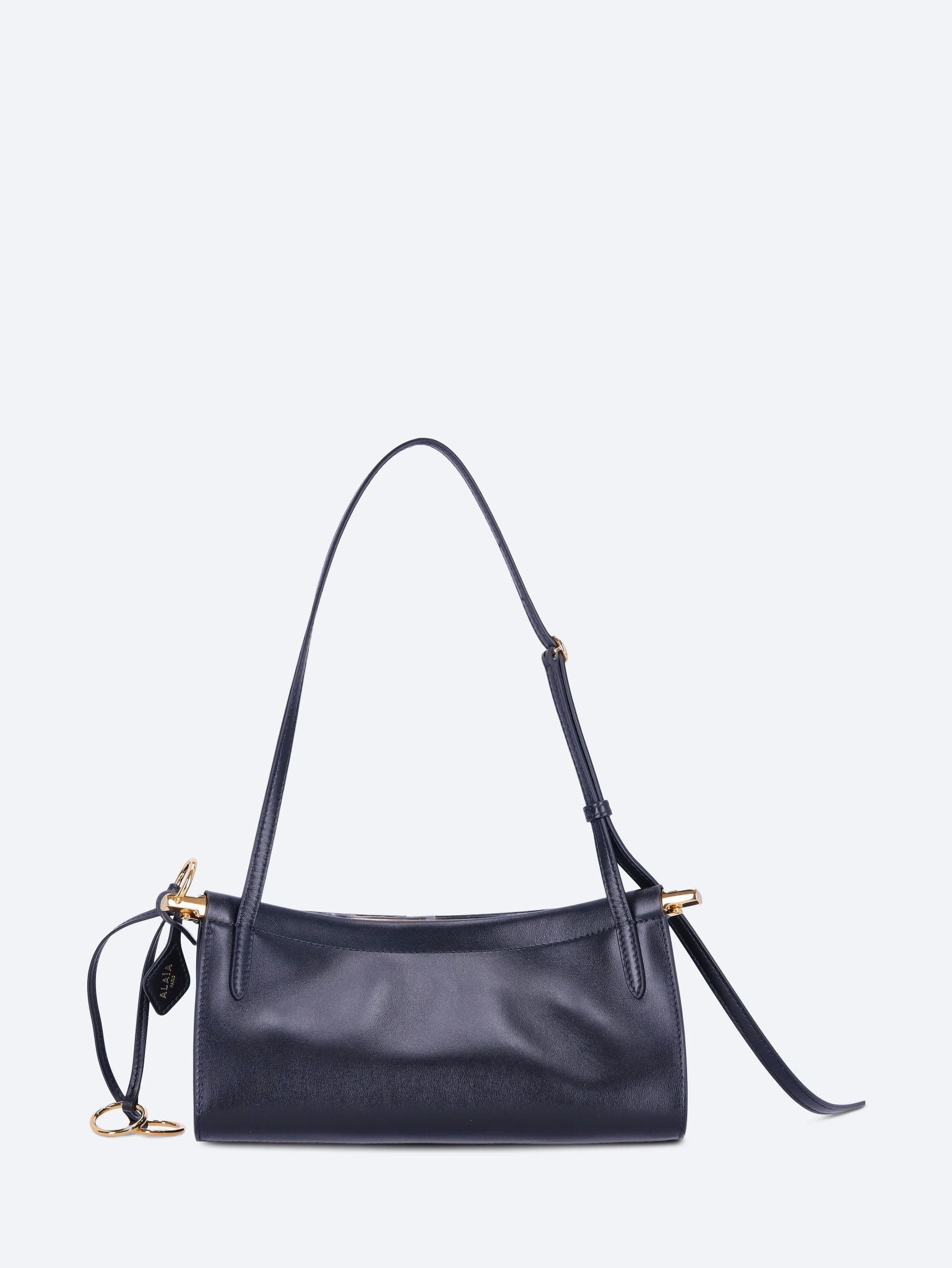 Le click east west glossy calfskin bag