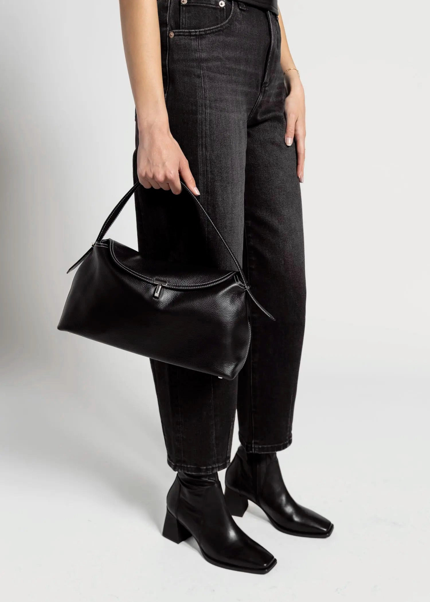 Leather Top Handle Bag