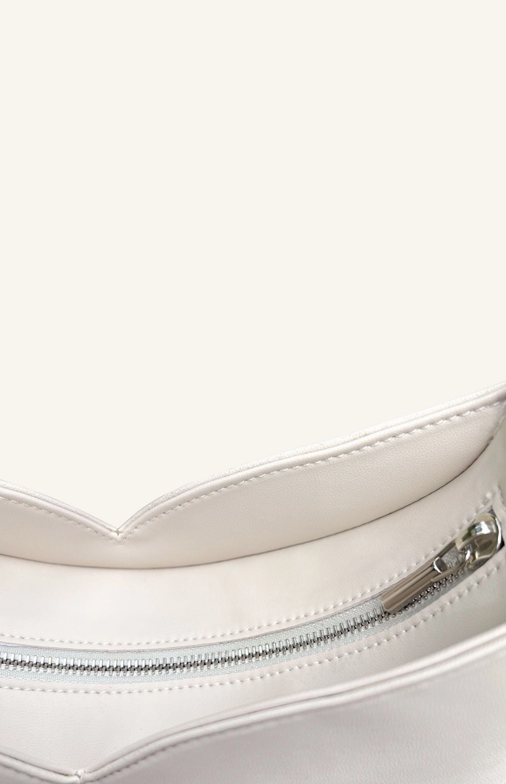 Lerisa Grape Leather Vegan Crossbody Bag | Cream