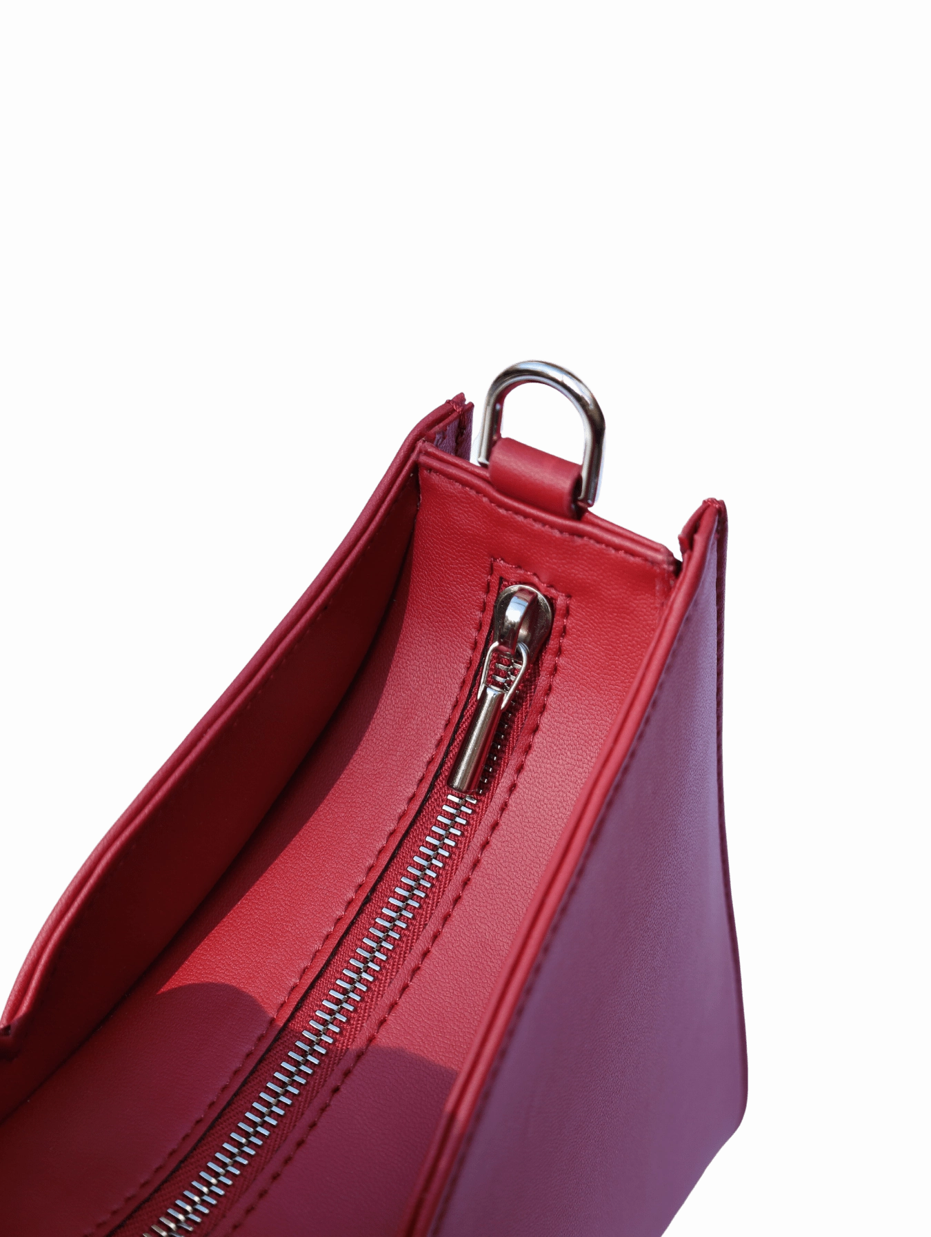 Lerisa Grape Leather Vegan Crossbody Bag | Red