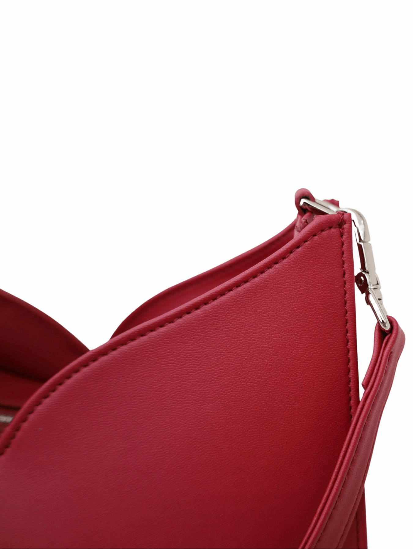 Lerisa Grape Leather Vegan Crossbody Bag | Red
