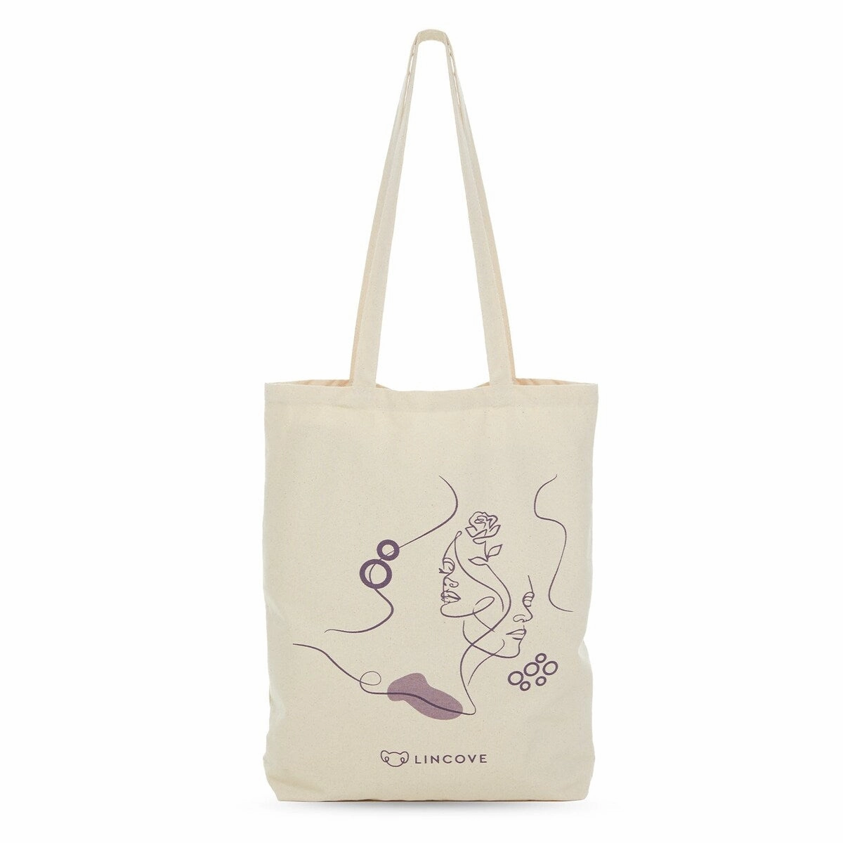 Lincove Stylish Canvas Tote Bag - Reusable Bag - Perfect Daily Use & Travel