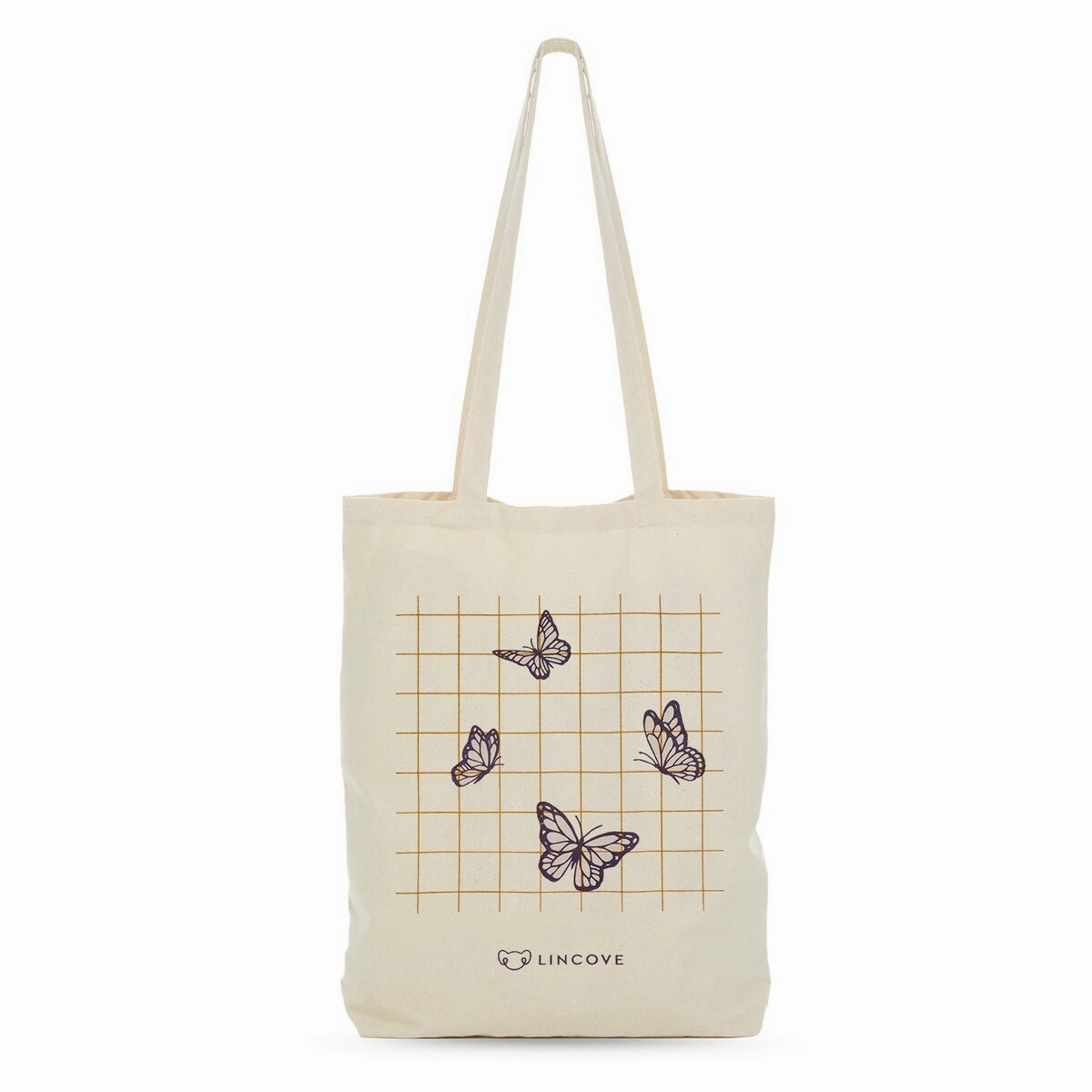Lincove Stylish Canvas Tote Bag - Reusable Bag - Perfect Daily Use & Travel