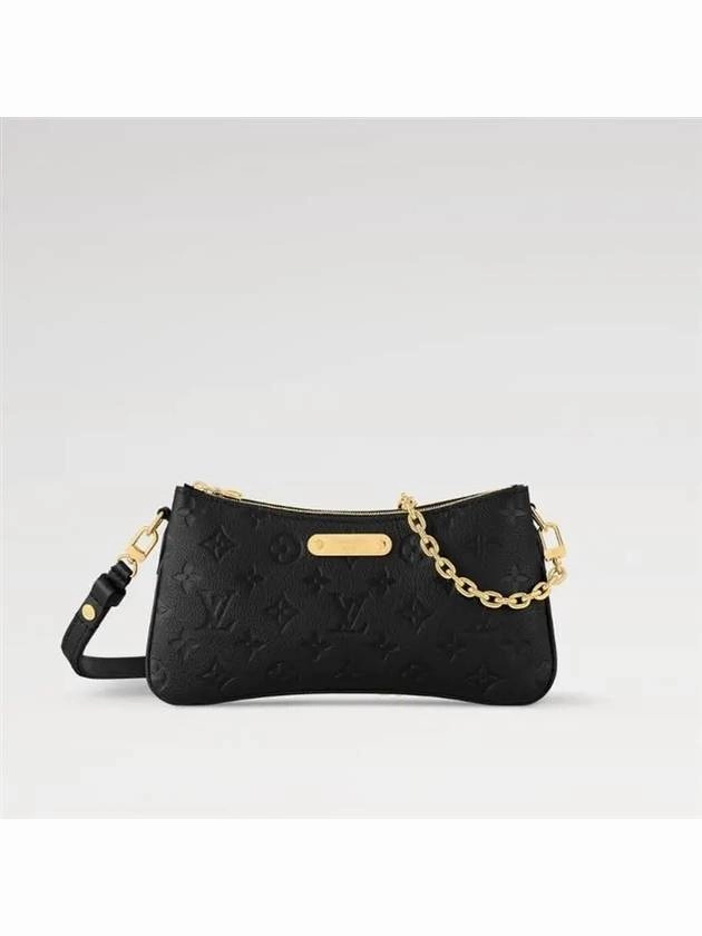 Lip Pochette Monogram Empreinte Shoulder Bag Black