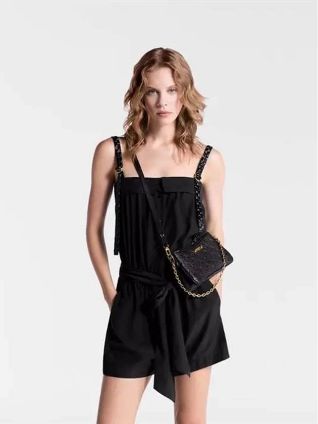 Lip Pochette Monogram Empreinte Shoulder Bag Black
