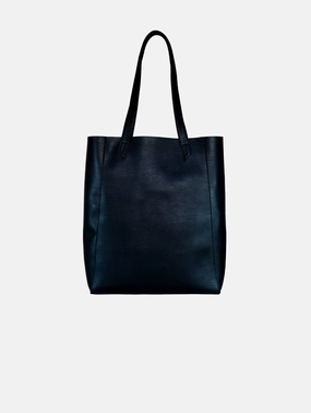 Lite Vegan Leather Everyday Tote Bag | Black