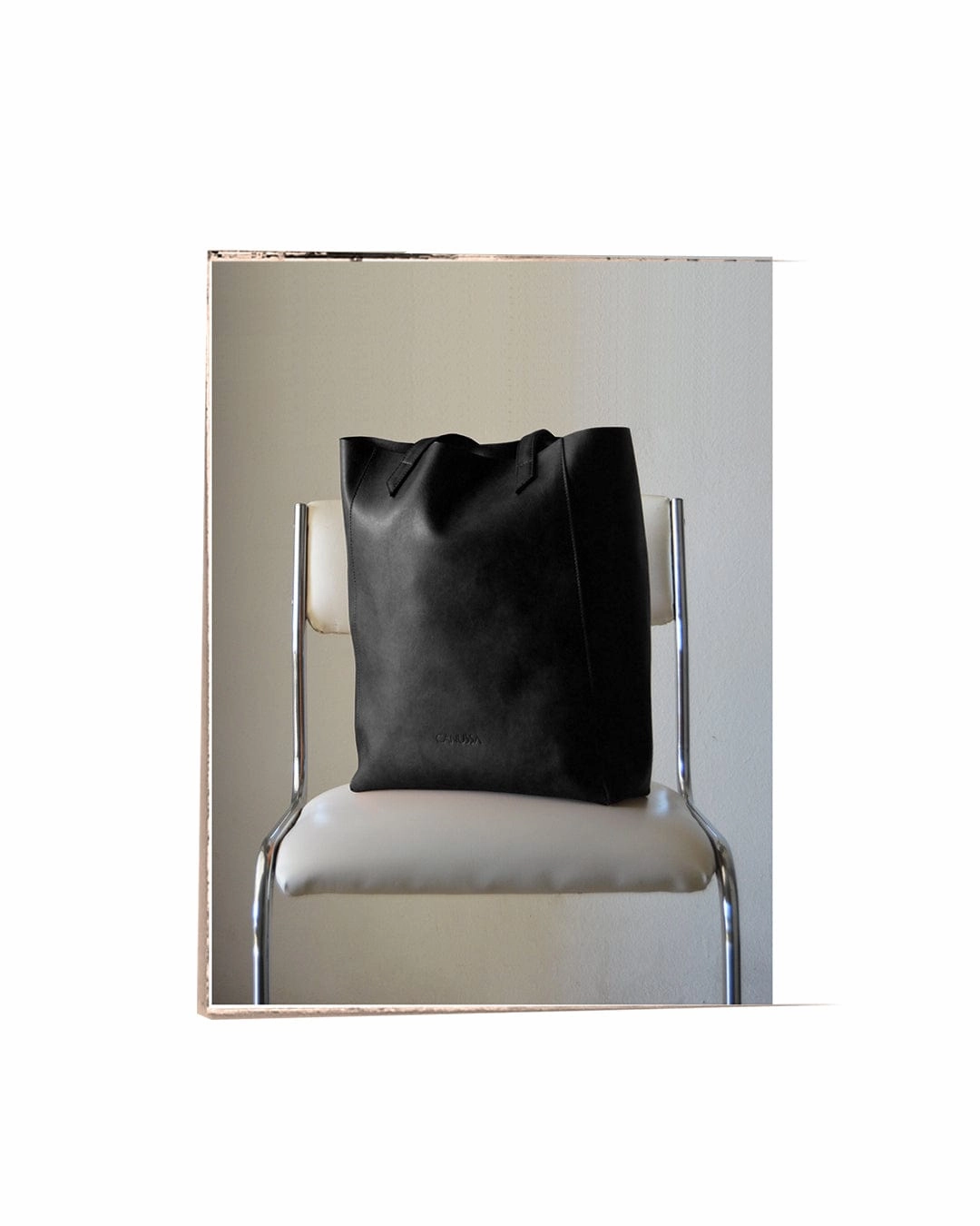 Lite Vegan Leather Everyday Tote Bag | Black