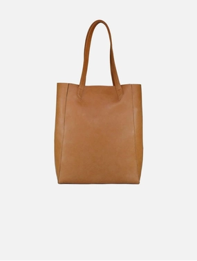 Lite Vegan Leather Everyday Tote Bag | Camel