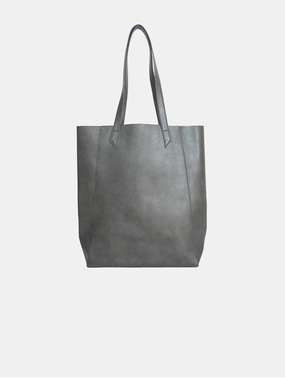 Lite Vegan Leather Everyday Tote Bag | Grey