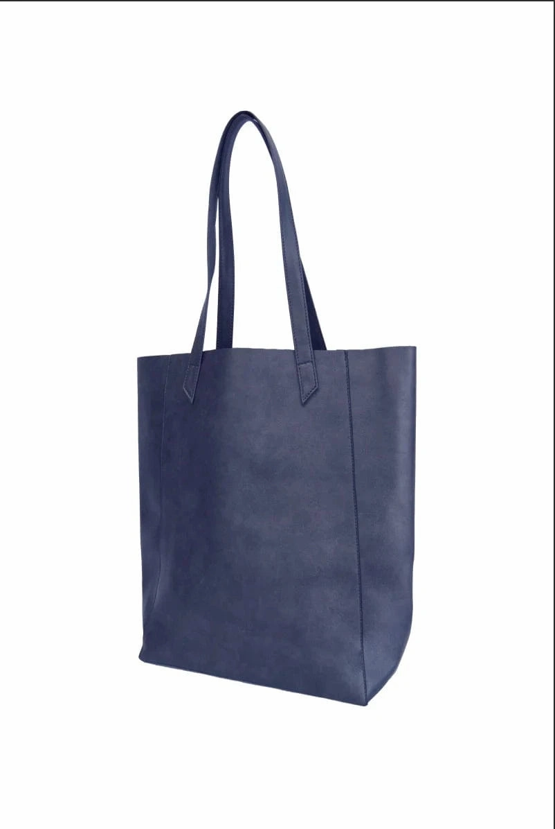 Lite Vegan Leather Everyday Tote Bag | Navy Blue