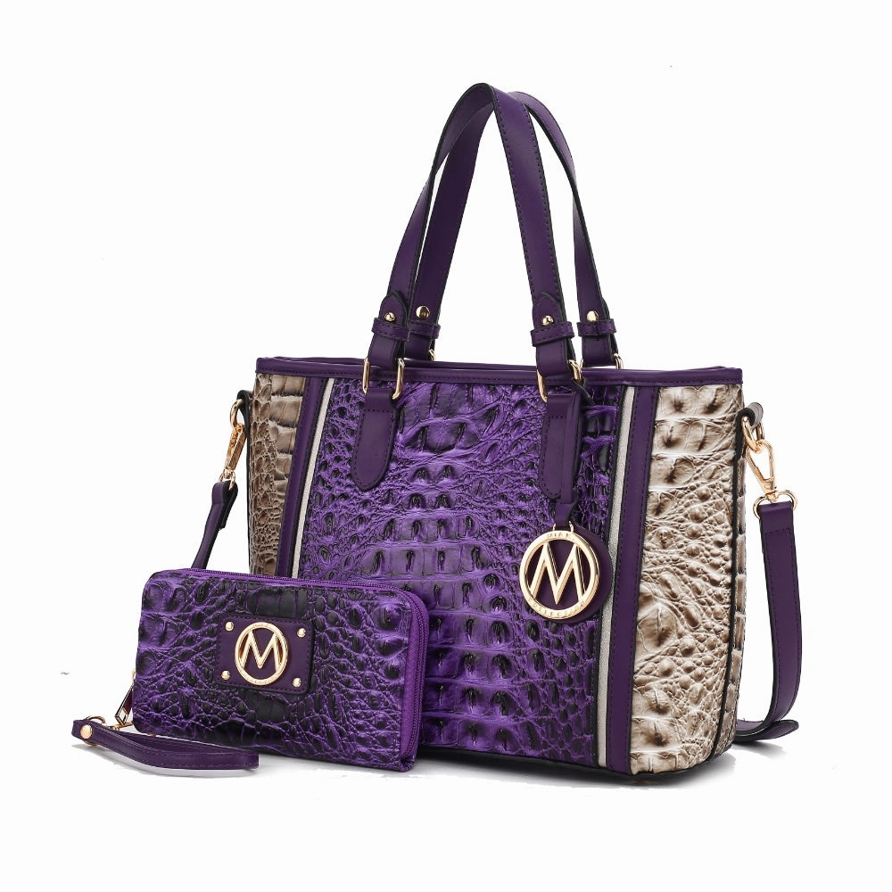 Lizza Croco Embossed Tote Handbag for Women