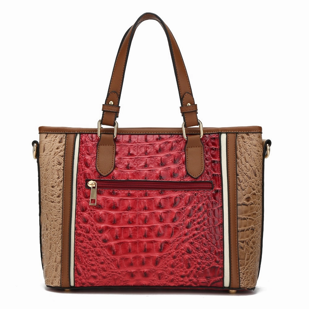 Lizza Croco Embossed Tote Handbag for Women