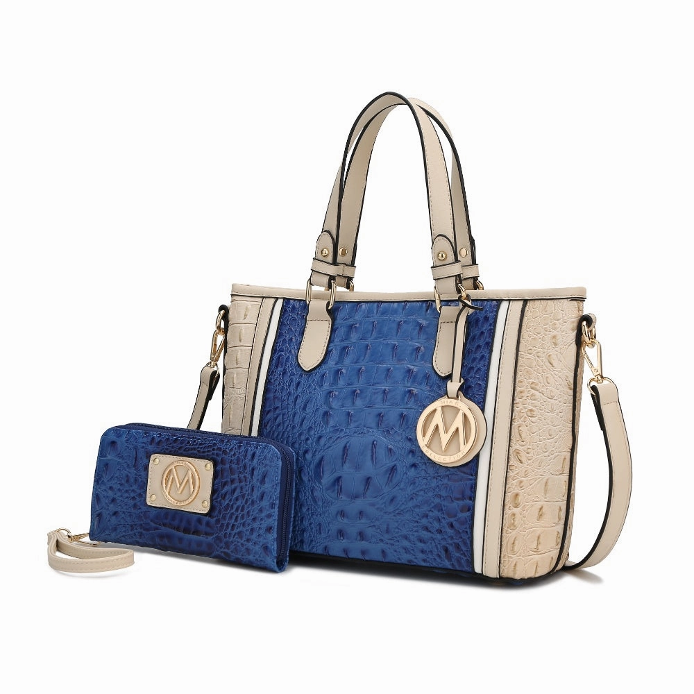 Lizza Croco Embossed Tote Handbag for Women