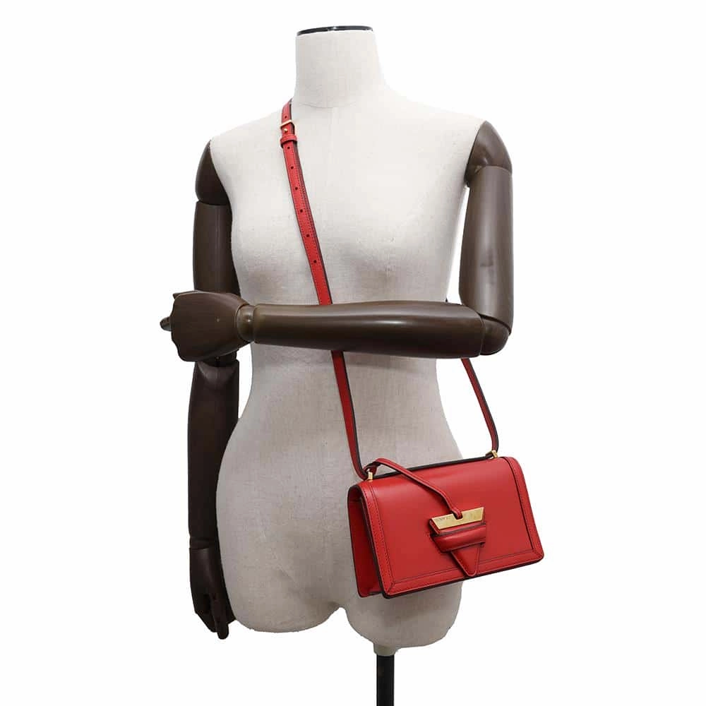 LOEWE Barcelona Shoulder Bag Red Leather