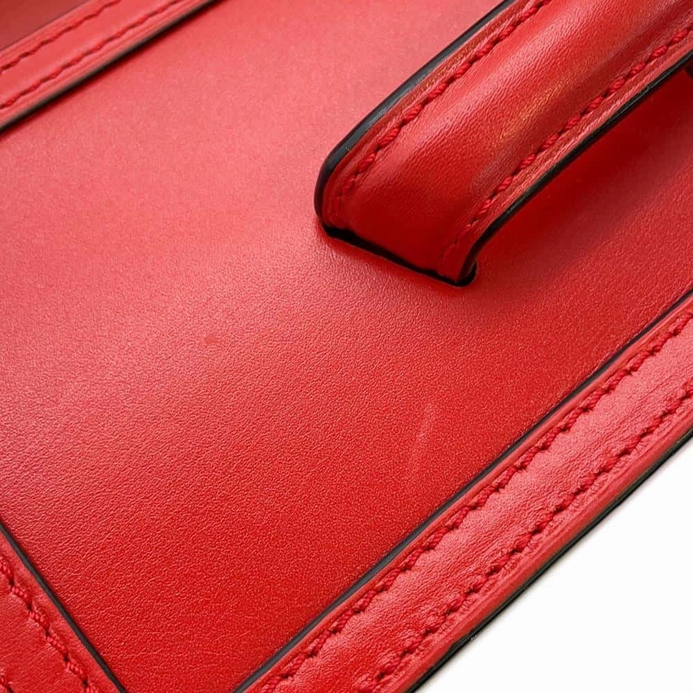 LOEWE Barcelona Shoulder Bag Red Leather