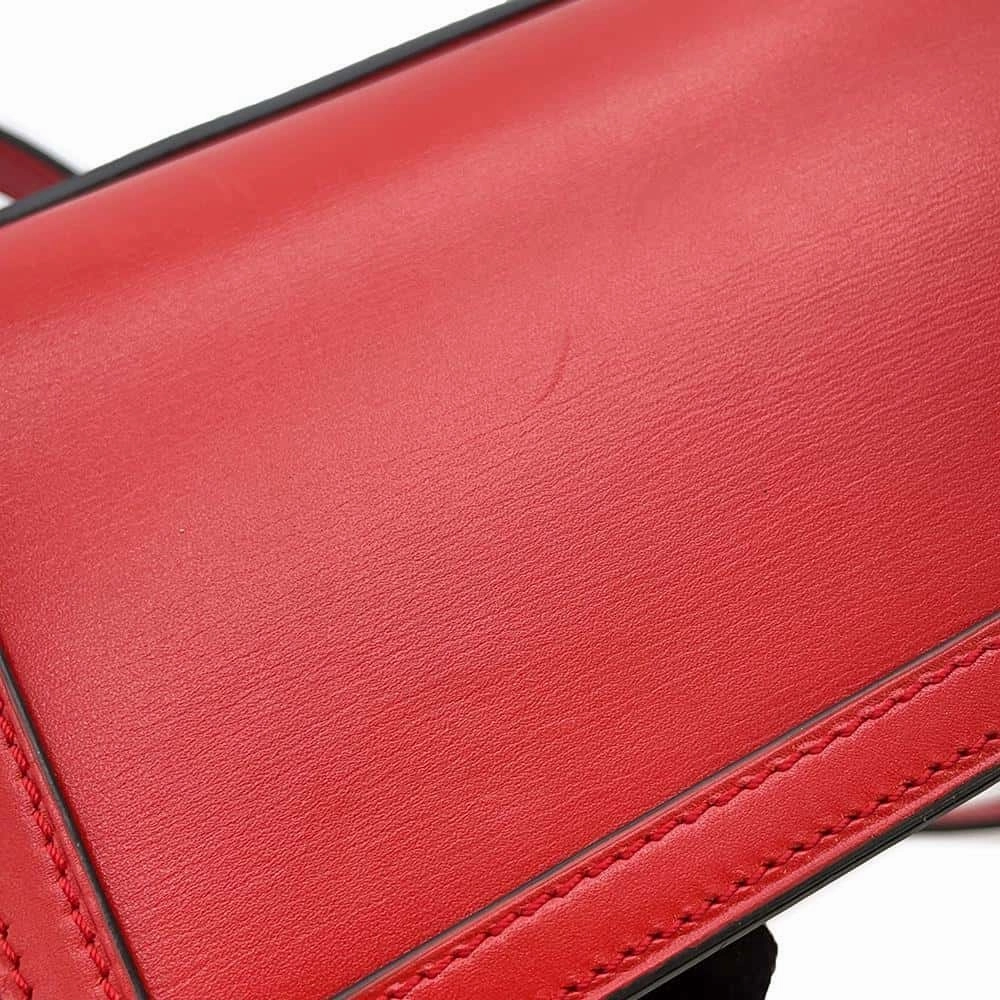 LOEWE Barcelona Shoulder Bag Red Leather