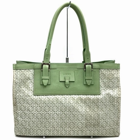 Loewe Canvas Leather Handbag Tote Bag (Pre-Owned)