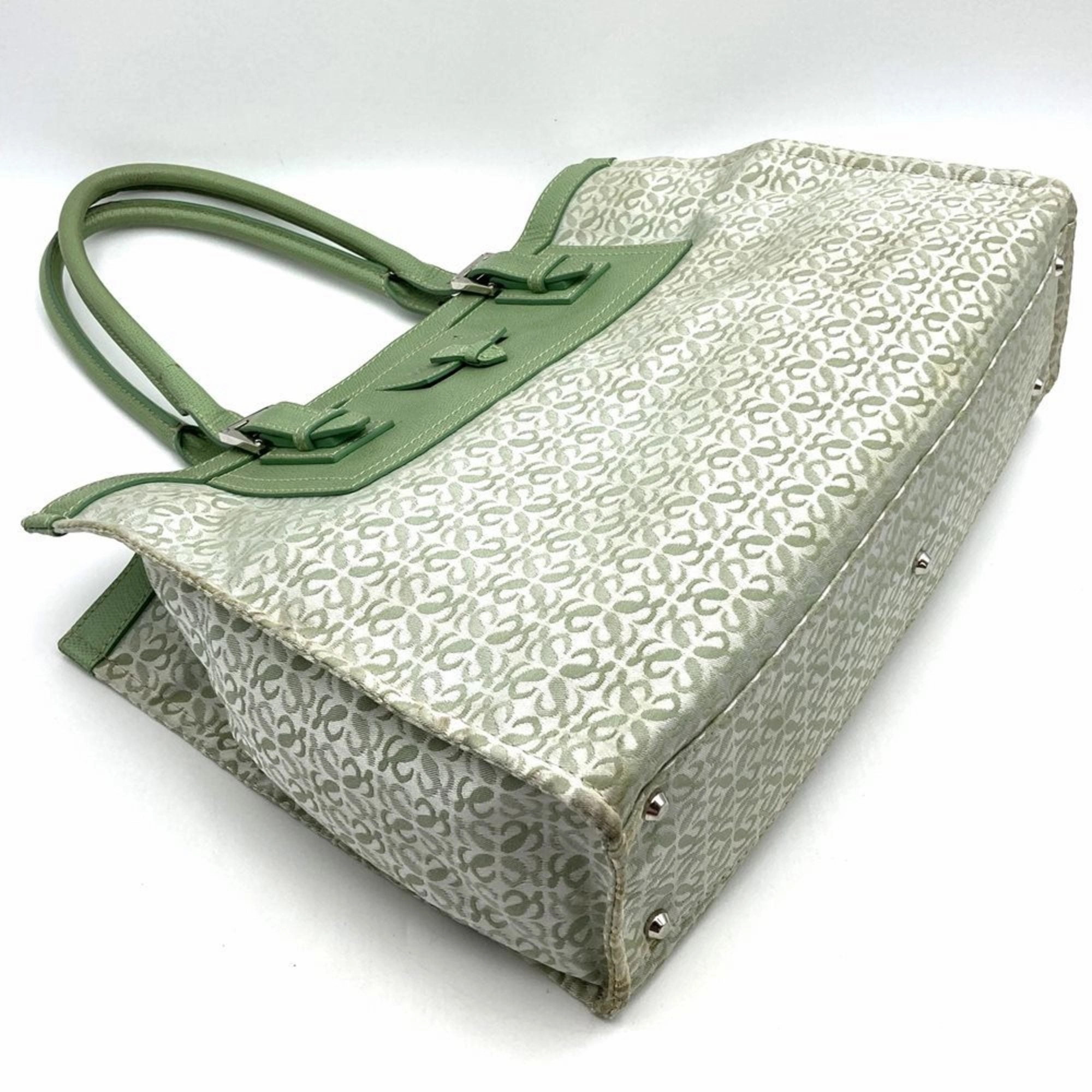 Loewe Canvas Leather Handbag Tote Bag (Pre-Owned)