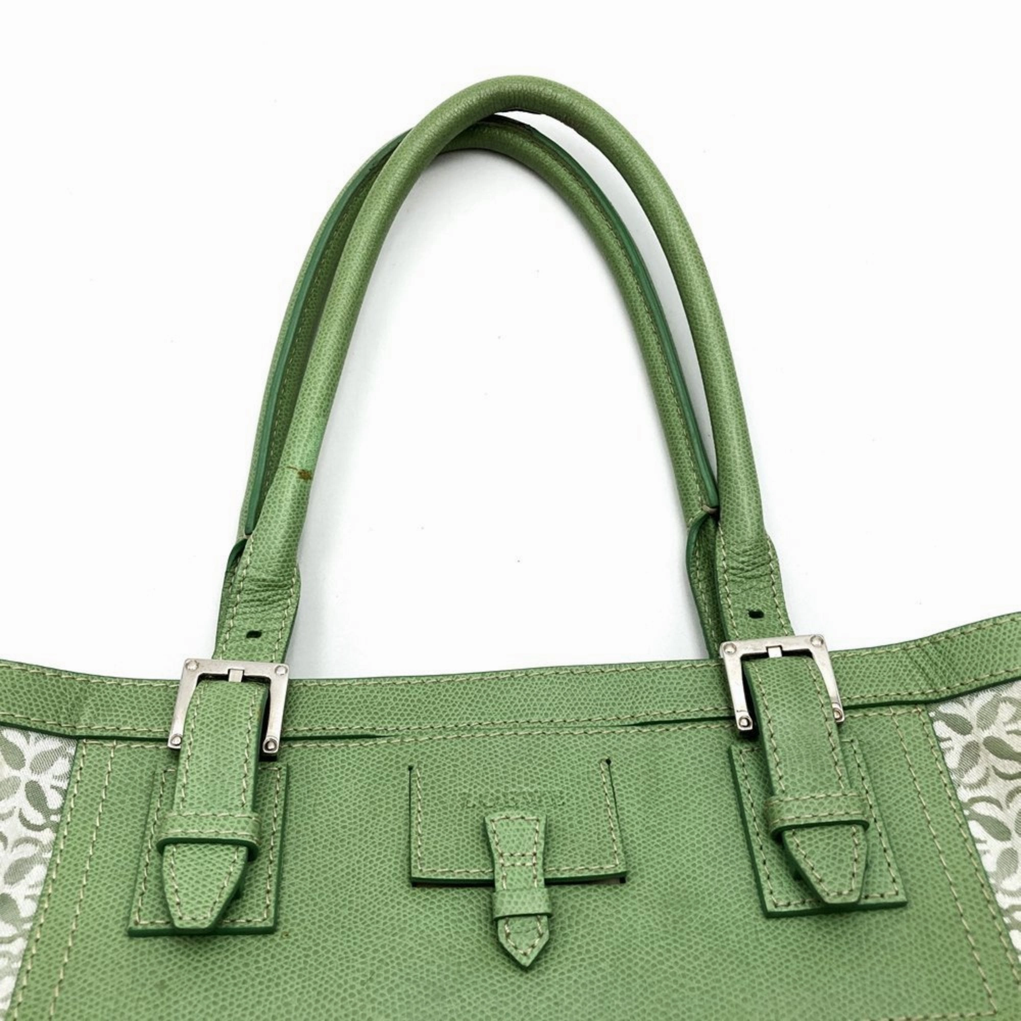 Loewe Canvas Leather Handbag Tote Bag (Pre-Owned)