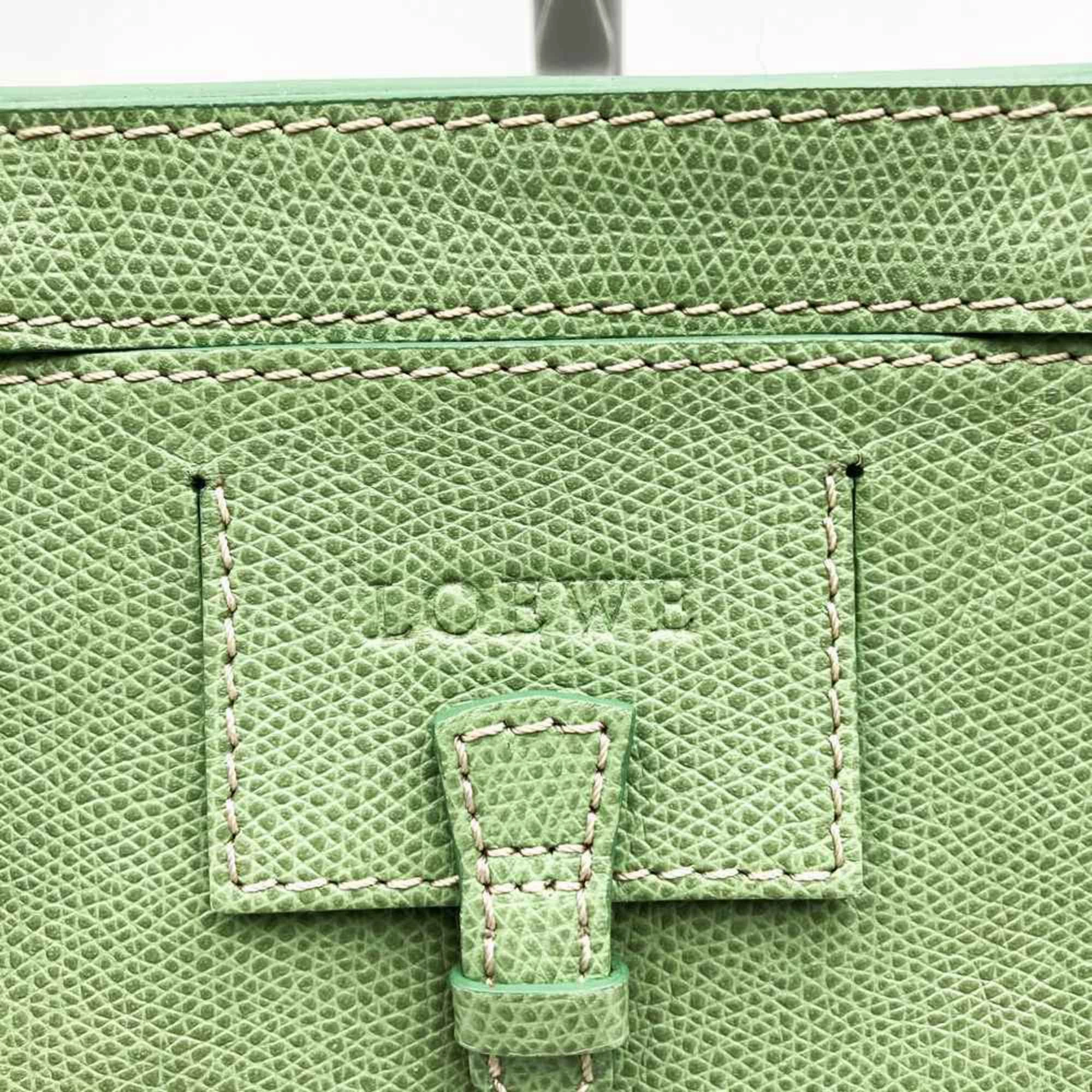 Loewe Canvas Leather Handbag Tote Bag (Pre-Owned)