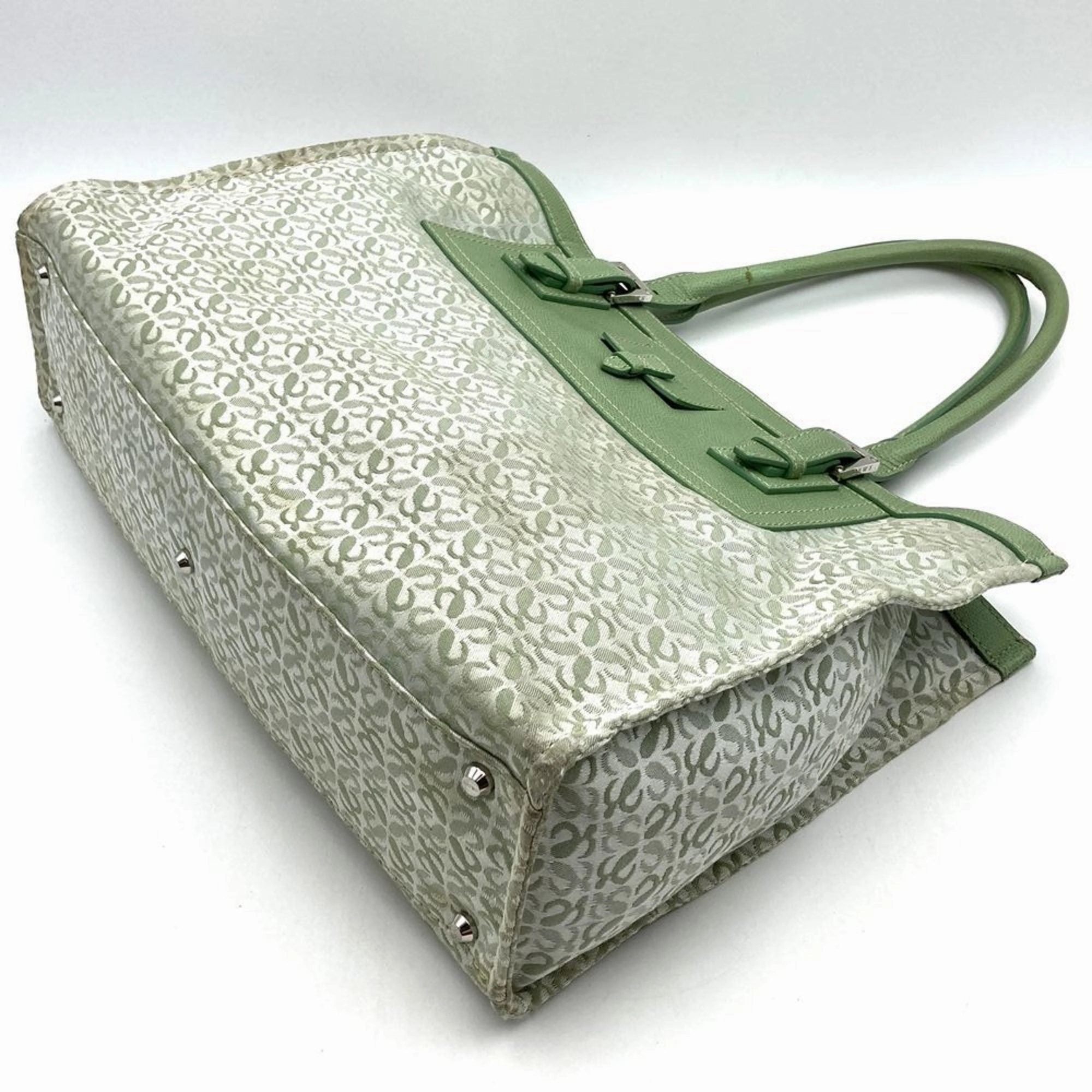 Loewe Canvas Leather Handbag Tote Bag (Pre-Owned)