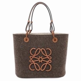 Loewe Felt Leather Basket Tote Bag (Pre-Owned)